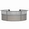 Linea Italia Reception Desk 11.1 ft D X 46 in H, 11.8 ft W X Thermofused Laminate, Clear, Ash ZUD319 - alternate 1